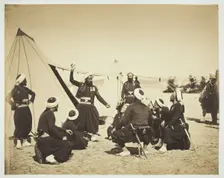 Zouave Storyteller (Le recit), 1857. Creator: Gustave Le Gray