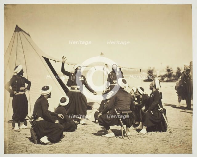 Zouave Storyteller (Le recit), 1857. Creator: Gustave Le Gray.