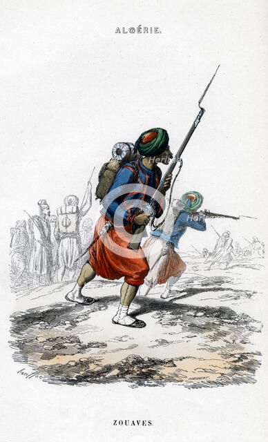 Zouaves; French Army in Algeria. Artist: Unknown