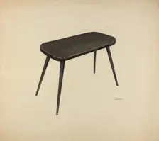 Zoar Wash Bench, c. 1941. Creator: Angelo Bulone