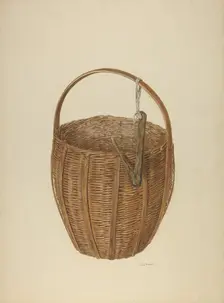 Zoar Apple Basket, c. 1938. Creator: Julius Mihalik