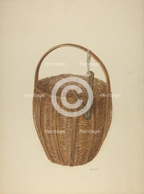 Zoar Apple Basket, c. 1938. Creator: Julius Mihalik.