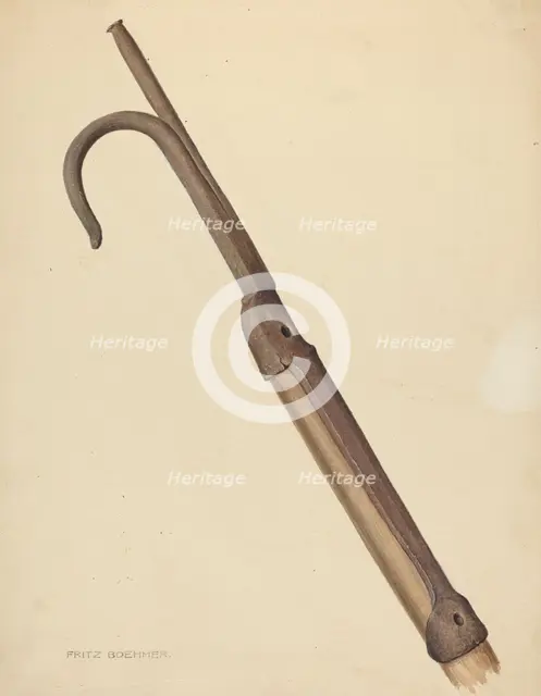 Zoar Apple Hook, c. 1937. Creator: Fritz Boehmer.