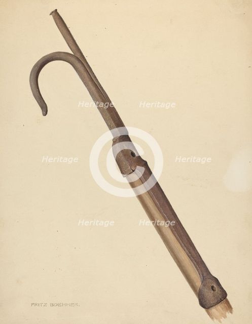 Zoar Apple Hook, c. 1937. Creator: Fritz Boehmer.