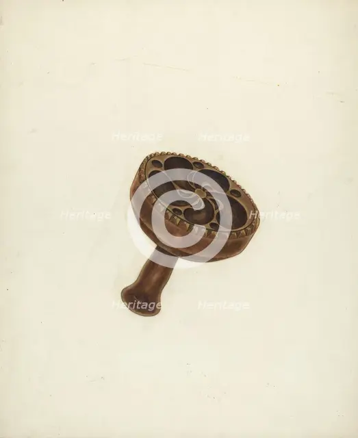 Zoar Butter Mold, c. 1939. Creator: John Wilkes.
