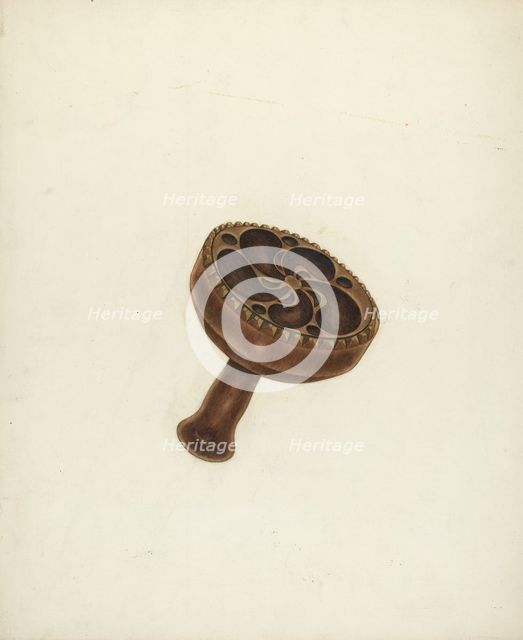 Zoar Butter Mold, c. 1939. Creator: John Wilkes.
