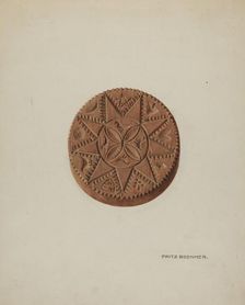 Zoar Buttermold, c. 1939. Creator: Fritz Boehmer