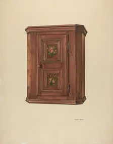 Zoar Cherry Bonnet Cabinet, c. 1938. Creator: Angelo Bulone