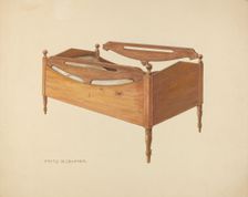 Zoar Child's Bed, c. 1938. Creator: Fritz Boehmer