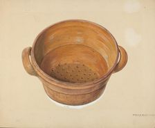 Zoar Colander, c. 1937. Creator: Fritz Boehmer