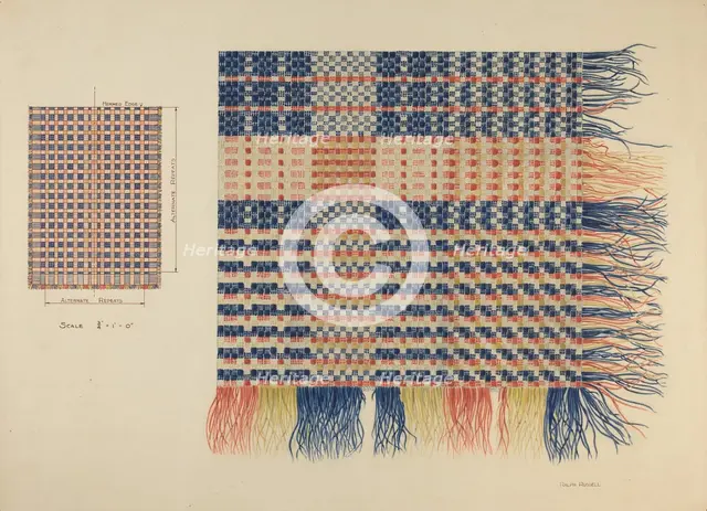 Zoar Coverlet, c. 1939. Creator: Ralph Russell.