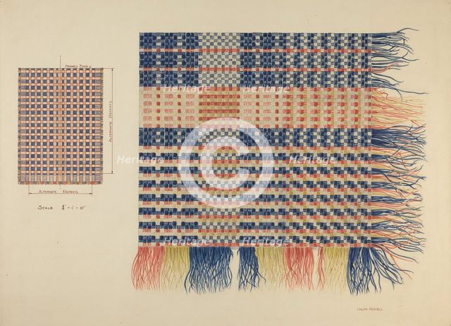 Zoar Coverlet, c. 1939. Creator: Ralph Russell.