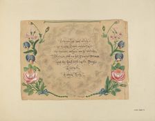 Zoar Decorated Painting, c. 1938. Creator: Jerry Guinta