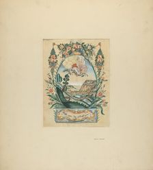 Zoar Decorative Painting: "This World and the Next", c. 1938. Creator: Angelo Bulone