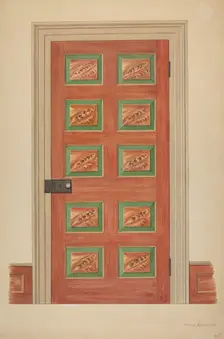 Zoar Door, c. 1938. Creator: Fritz Boehmer