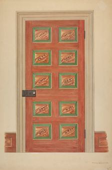 Zoar Door, c. 1938. Creator: Fritz Boehmer