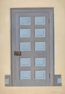 Zoar Door, c. 1938. Creator: Fritz Boehmer