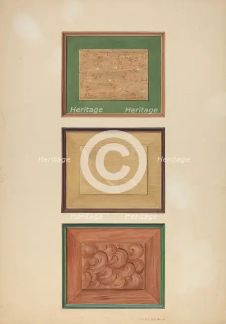 Zoar Door Panels, c. 1937. Creator: Fritz Boehmer.