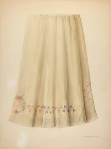 Zoar Embroidered Flannel Petticoat, c. 1938. Creator: Fritz Boehmer