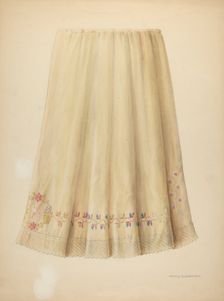 Zoar Embroidered Flannel Petticoat, c. 1938. Creator: Fritz Boehmer