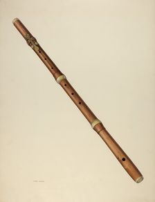 Zoar Flute Recorder, c. 1938. Creator: Jerry Guinta