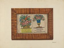 Zoar Fractur Drawing, c. 1937. Creator: John Wilkes