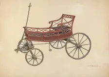 Zoar Invalid Wagon, c. 1937. Creator: Fritz Boehmer