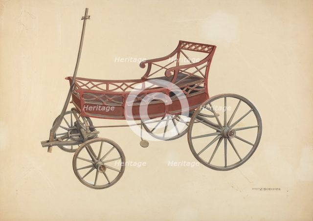 Zoar Invalid Wagon, c. 1937. Creator: Fritz Boehmer.