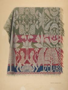Zoar Jacquard Coverlet, c. 1938. Creator: Fritz Boehmer