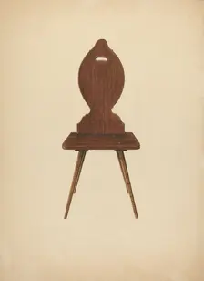 Zoar "Peasant" Chair, c. 1941. Creator: Ralph Russell