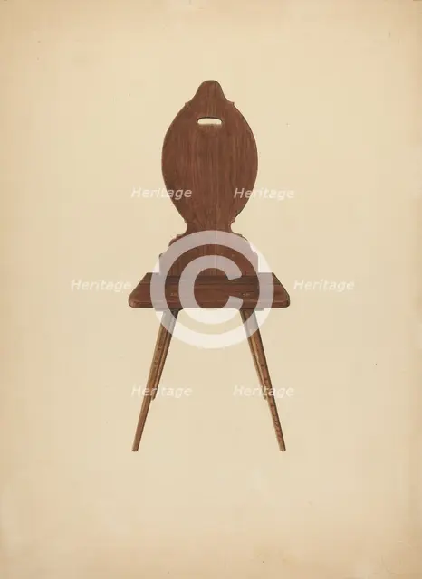 Zoar "Peasant" Chair, c. 1941. Creator: Ralph Russell.