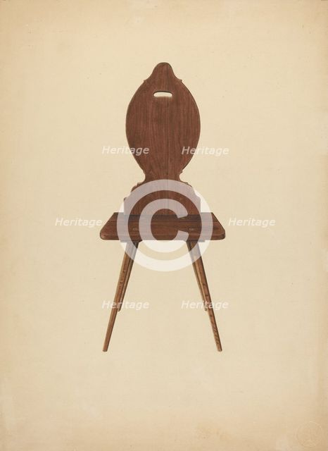Zoar "Peasant" Chair, c. 1941. Creator: Ralph Russell.