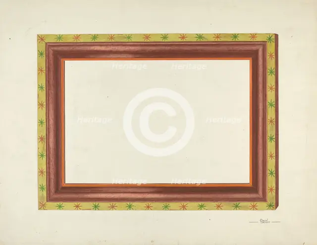 Zoar Picture Frame, c. 1937. Creator: Carol Larson.