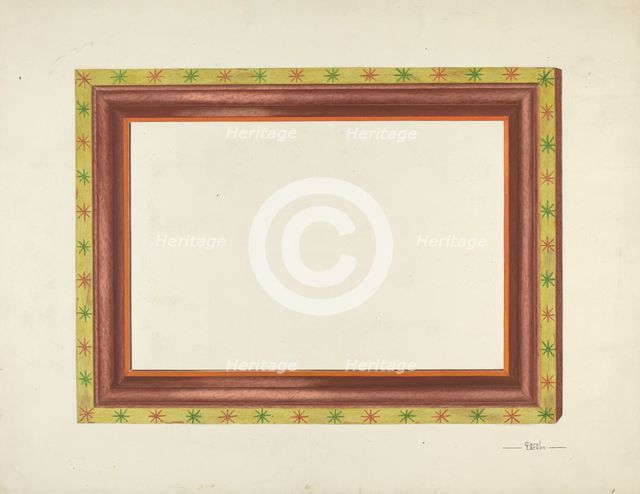 Zoar Picture Frame, c. 1937. Creator: Carol Larson.