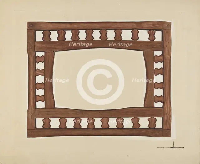 Zoar Picture Frame, c. 1937. Creator: James Drake.