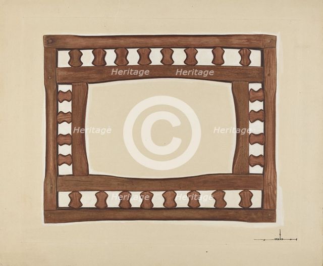 Zoar Picture Frame, c. 1937. Creator: James Drake.