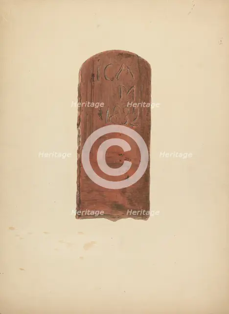Zoar Pottery Roof Tile, c. 1941. Creator: Ralph Russell.