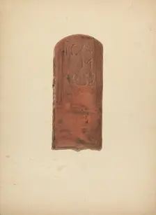 Zoar Pottery Roof Tile, c. 1941. Creator: Ralph Russell
