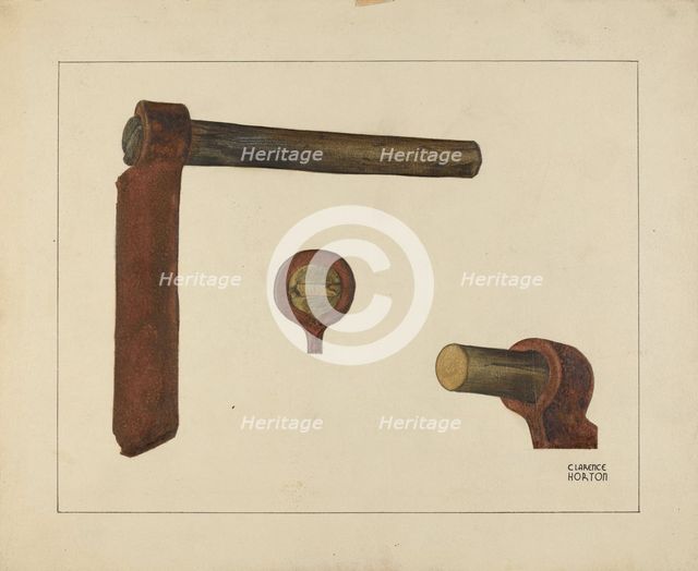 Zoar Shingle Axe, c. 1937. Creator: Clarence Horton.