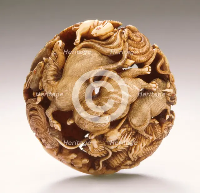 Zodiac Animals, Mid- to late 19th century. Creator: Kaigyokusai Masatsugu.