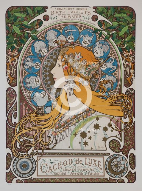 Zodiaque (Zodiac), 1896. Creator: Mucha, Alfons Marie (1860-1939).