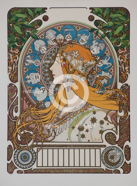 Zodiaque (Zodiac), 1896. Creator: Mucha, Alfons Marie (1860-1939).