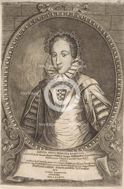 Zofia (Anna) Radziwill (Batory de Somlio) (1497/98-1542/43). From: Icones Familiae Ducalis Radivilia