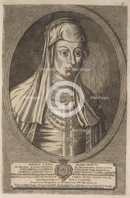 Zofia (Anna) Radziwill (Moniwidowna). From: Icones Familiae Ducalis Radivilianae, 1758.