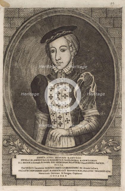 Zofia Radziwill (Monwid). From: Icones Familiae Ducalis Radivilianae, 1758.