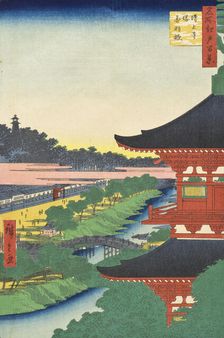 Zojoji Pagoda and Akabane, 1857. Creator: Ando Hiroshige