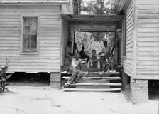 Zollie Lyons, Negro sharecropper, home from the field..., Upchurch, North Carolina, 1939. Creator: Dorothea Lange