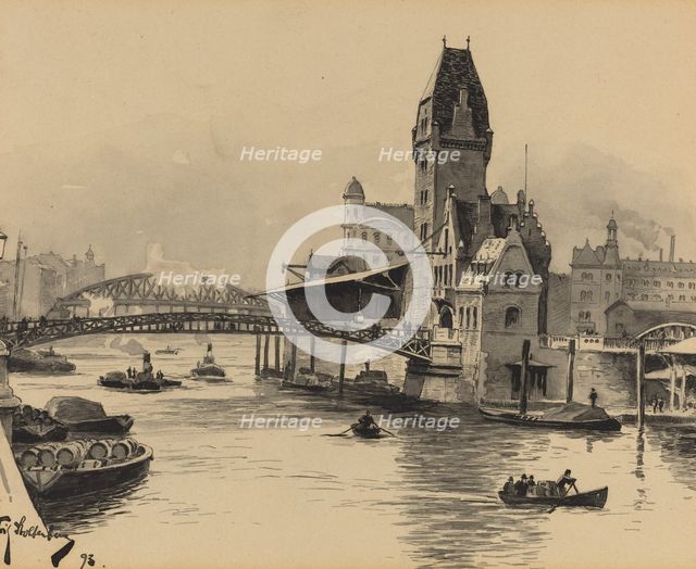 Zollkanal, 1893. Creator: Fritz Stoltenberg.