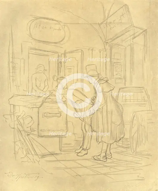 'Zollvisitation I', mid-late 19th century, (c1924).  Creator: Carl Spitzweg.