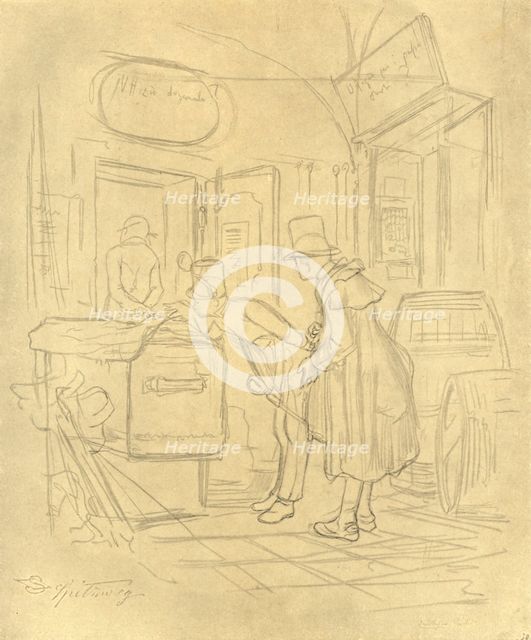 'Zollvisitation I', mid-late 19th century, (c1924).  Creator: Carl Spitzweg.